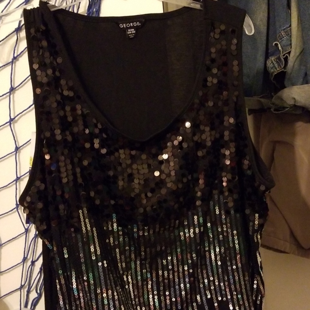 *NWOT Sparkly Sequined Plus Sized Tank Top